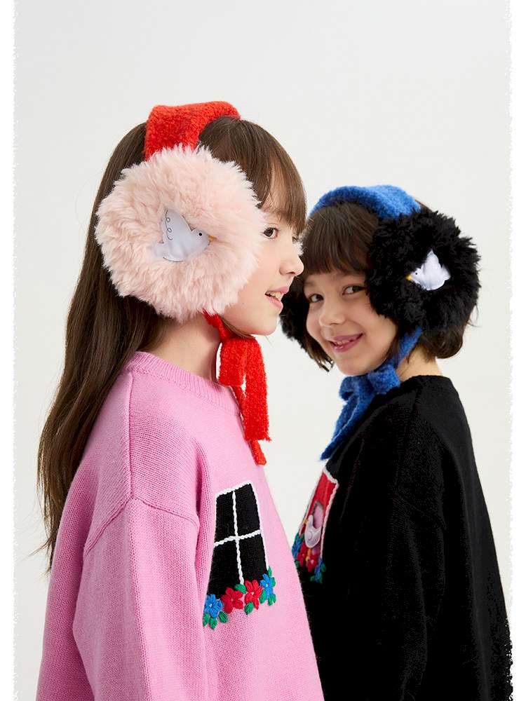 長袖ワンピース poco blush | Concert Windowsill Mesh Sweater チュール使い ウールニットワンピース【mh0020022】