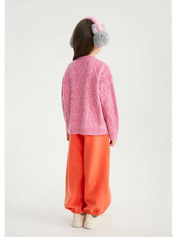 ロングパンツ・スウェットパンツ poco blush | Girls Lambswool Warm Pocket Pants ボアポケット 裏起毛パンツ【mh0020001】