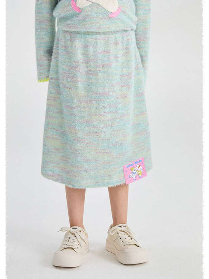 長袖セットアップ poco blush | Hooded Woolen Top Set ウール混 フーディー セットアップ【mh0020036】