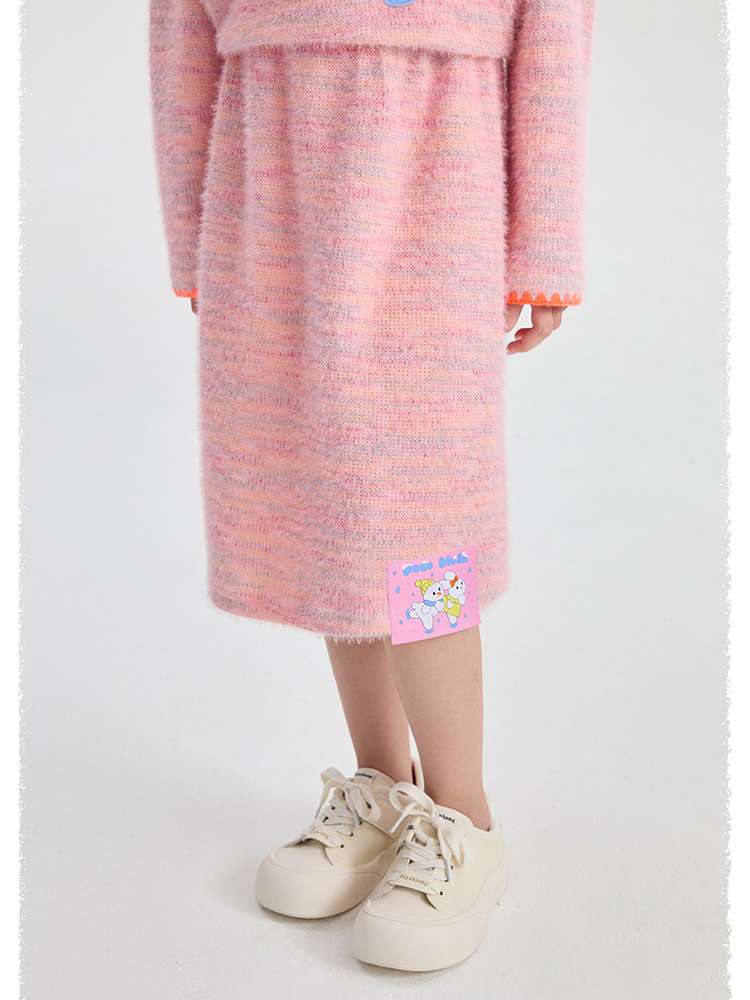 長袖セットアップ poco blush | Hooded Woolen Top Set ウール混 フーディー セットアップ【mh0020036】