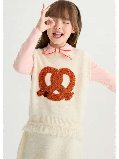 ベスト poco blush | Kink Bread Puppy Wool Vest パピー刺繍 ウール ニットベスト【mh0020026】