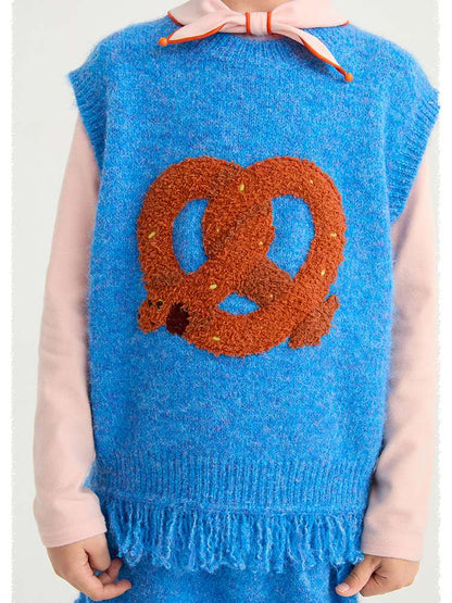 ベスト poco blush | Kink Bread Puppy Wool Vest パピー刺繍 ウール ニットベスト【mh0020026】