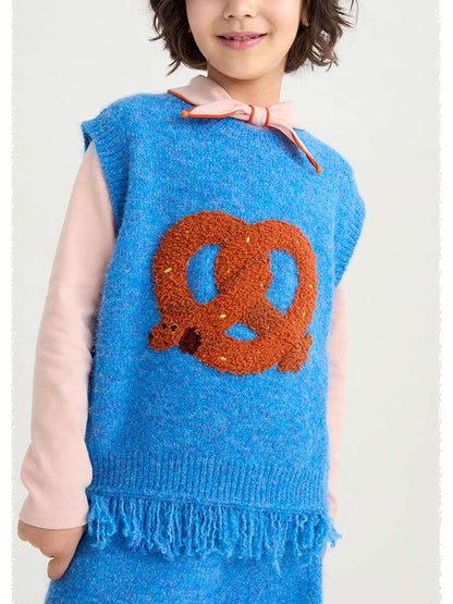 ベスト poco blush | Kink Bread Puppy Wool Vest パピー刺繍 ウール ニットベスト【mh0020026】