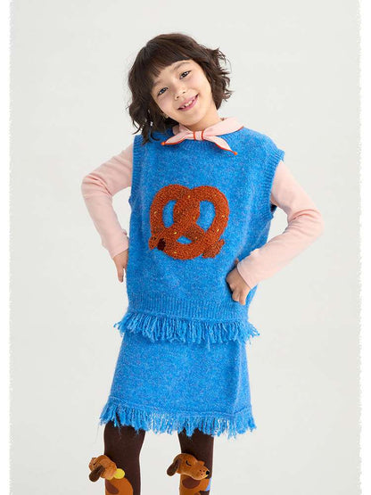 ベスト poco blush | Kink Bread Puppy Wool Vest パピー刺繍 ウール ニットベスト【mh0020026】