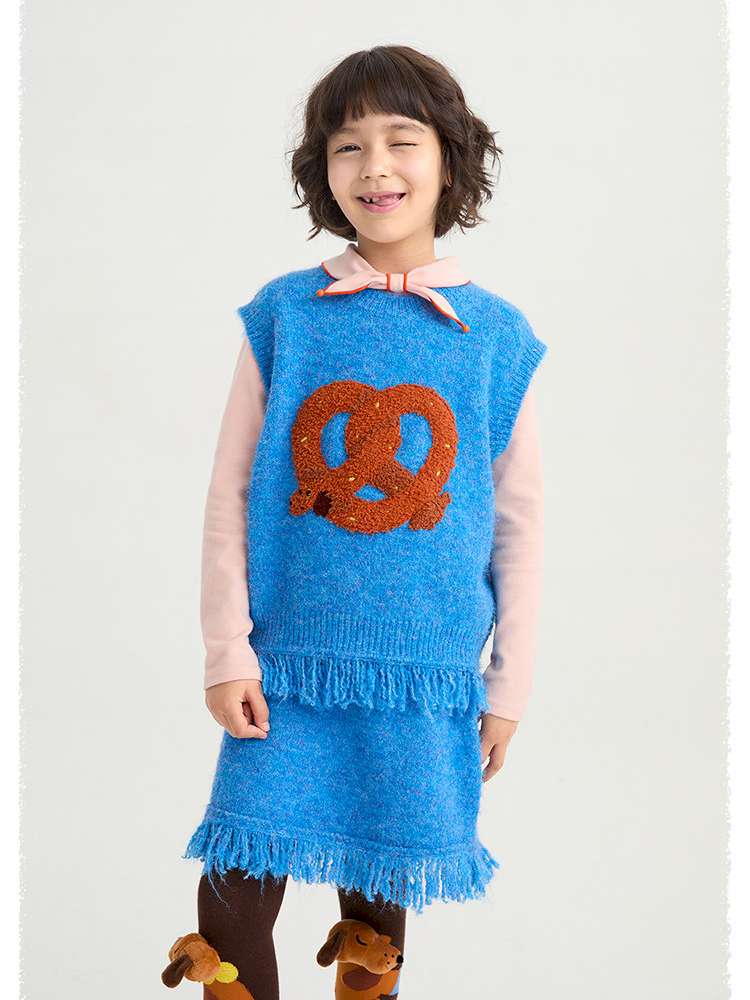 ベスト poco blush | Kink Bread Puppy Wool Vest パピー刺繍 ウール ニットベスト【mh0020026】