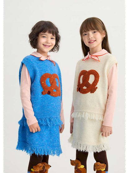 ベスト poco blush | Kink Bread Puppy Wool Vest パピー刺繍 ウール ニットベスト【mh0020026】