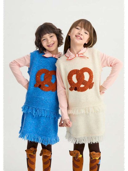 ベスト poco blush | Kink Bread Puppy Wool Vest パピー刺繍 ウール ニットベスト【mh0020026】