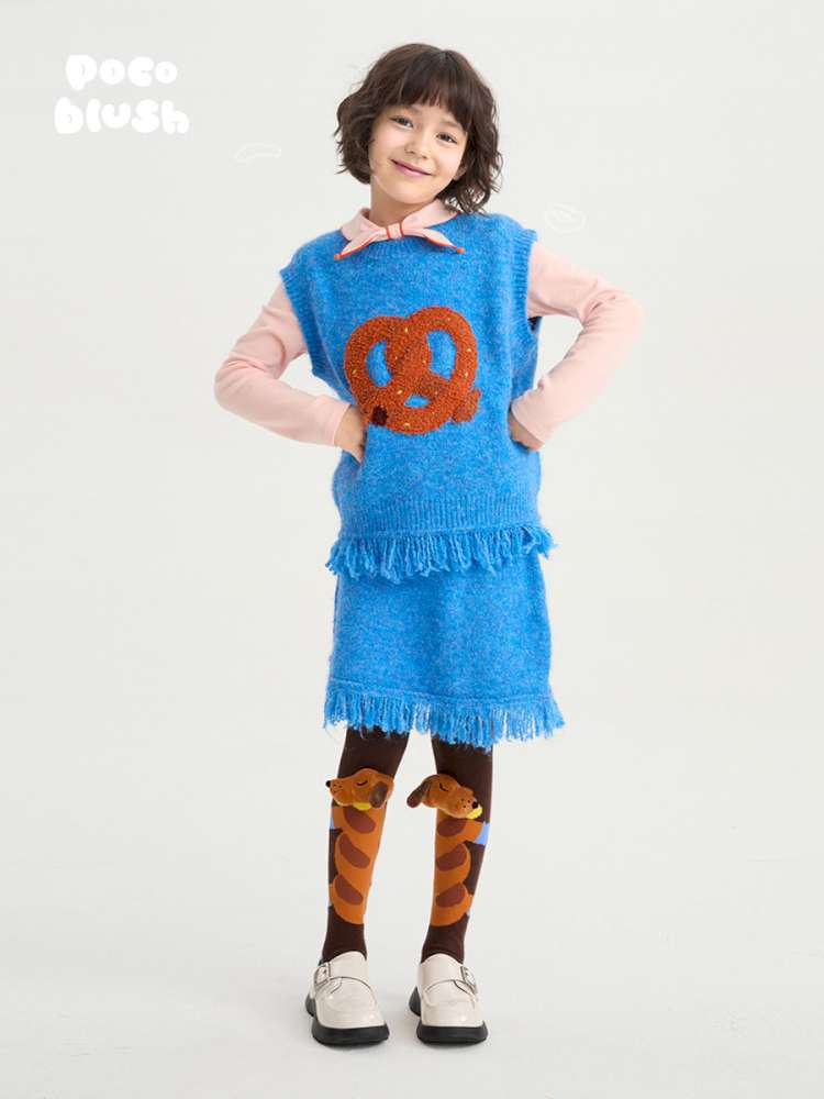 ベスト poco blush | Kink Bread Puppy Wool Vest パピー刺繍 ウール ニットベスト【mh0020026】