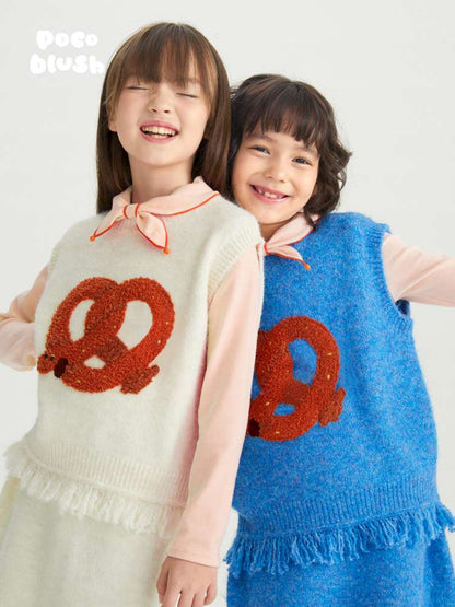 ベスト poco blush | Kink Bread Puppy Wool Vest パピー刺繍 ウール ニットベスト【mh0020026】