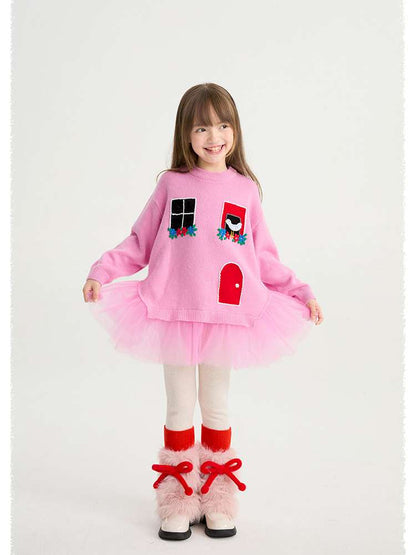 ベビーキッズその他アクセサリー poco blush | Lamb's Bow Plush Leg Warmers シープボア リボン レッグウォーマー【mh0020019】