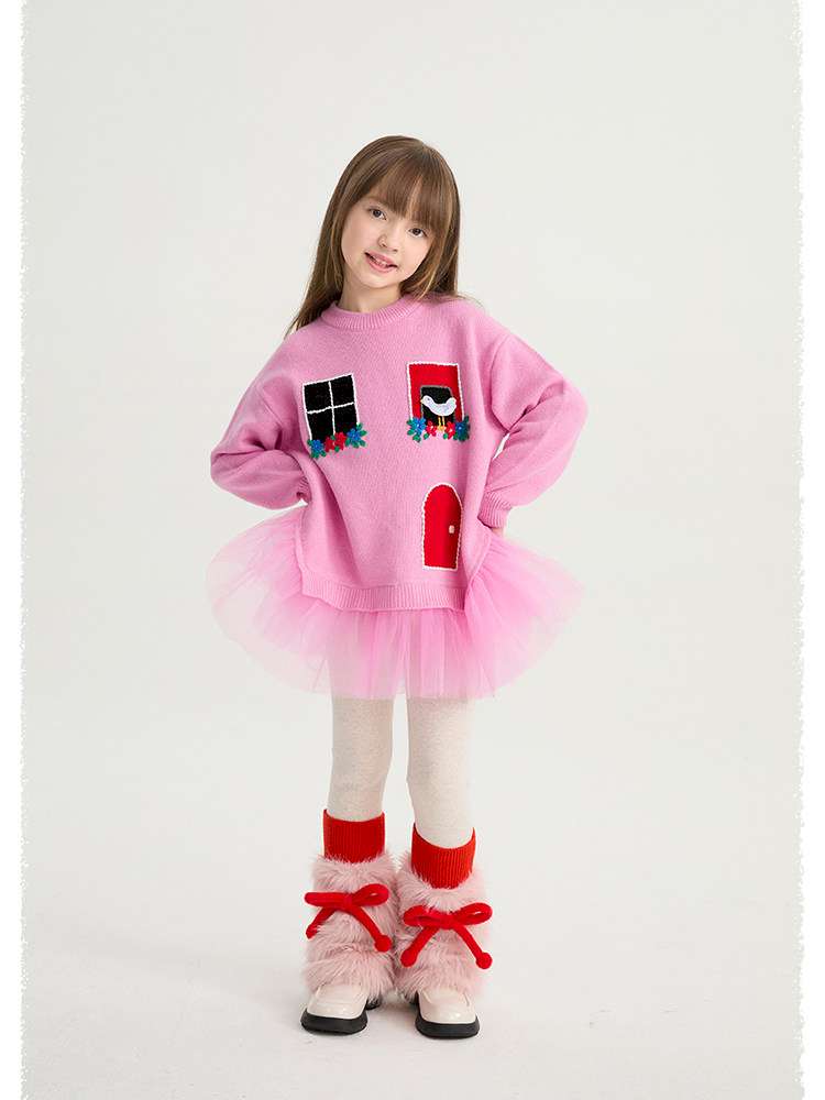 ベビーキッズその他アクセサリー poco blush | Lamb's Bow Plush Leg Warmers シープボア リボン レッグウォーマー【mh0020019】