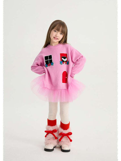 ベビーキッズその他アクセサリー poco blush | Lamb's Bow Plush Leg Warmers シープボア リボン レッグウォーマー【mh0020019】