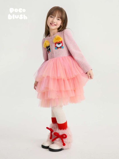 ベビーキッズその他アクセサリー poco blush | Lamb's Bow Plush Leg Warmers シープボア リボン レッグウォーマー【mh0020019】