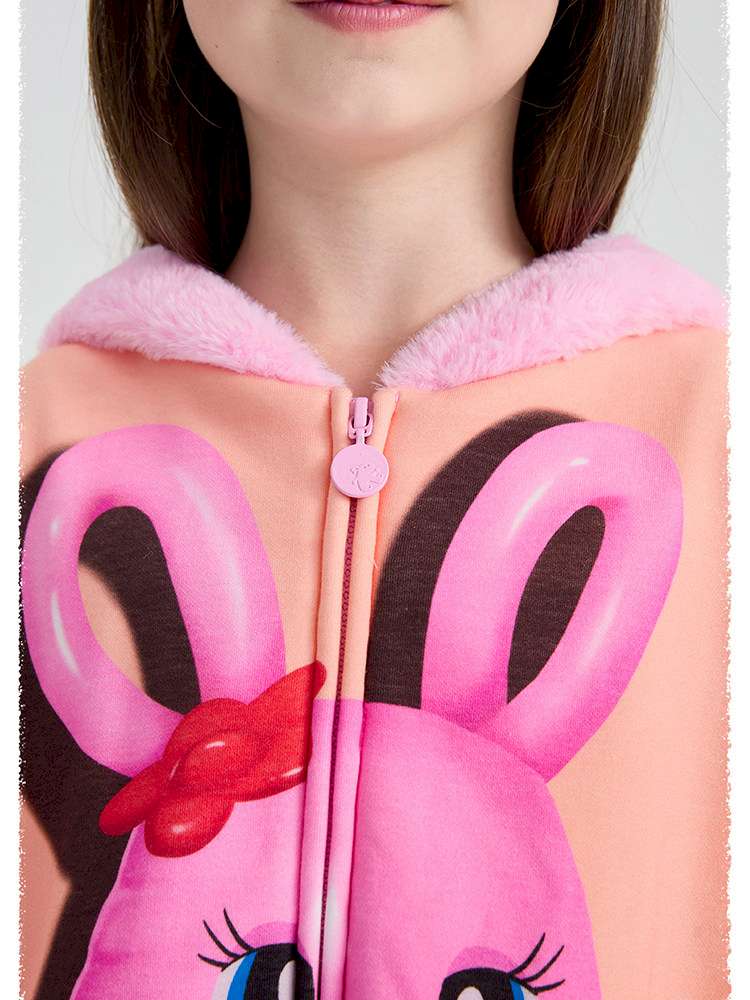 カーディガン・パーカー poco blush | Mousse Snowman Gradient Fleece Cardigan スノーマン グラデーション 裏起毛カーディガン【mh0020037】