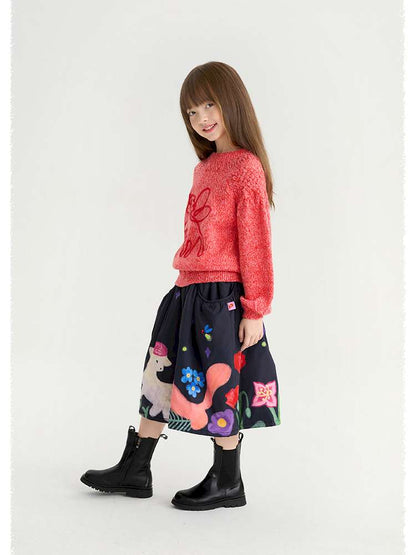 ニット・セーター poco blush | Red Pegasus Cable Knit Sweater ペガサス ケーブル編み ニットソー【mh0020009】