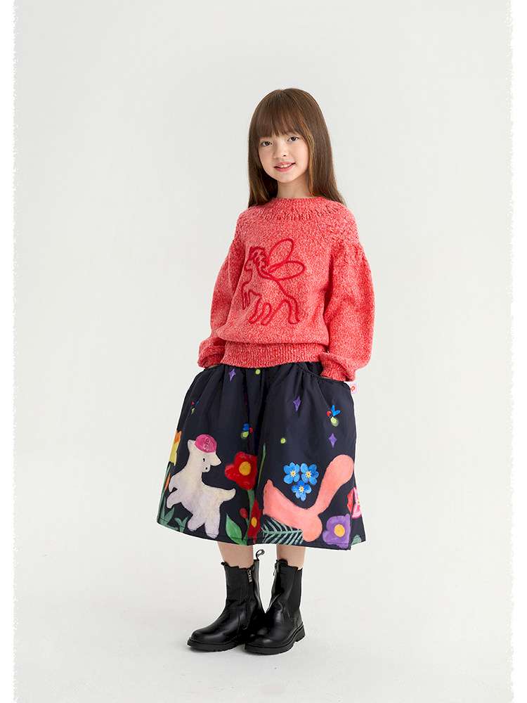 ニット・セーター poco blush | Red Pegasus Cable Knit Sweater ペガサス ケーブル編み ニットソー【mh0020009】