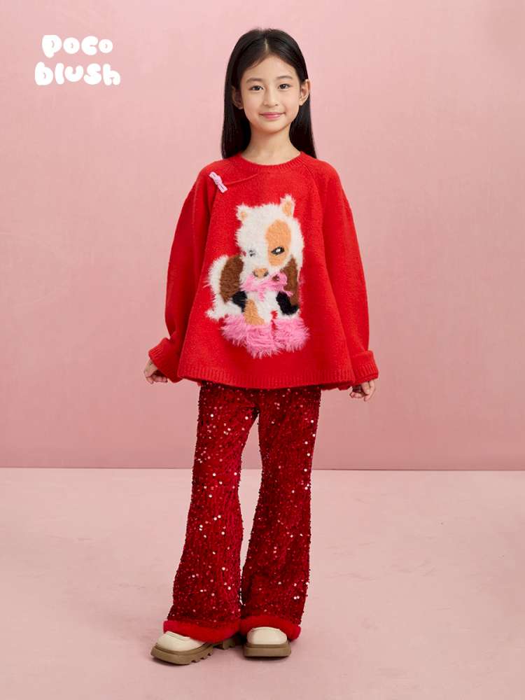 ロングパンツ・スウェットパンツ poco blush | Sequin Velvet Fleece Flared Pants スパンコール ベルベット フレアパンツ【mh0020012】