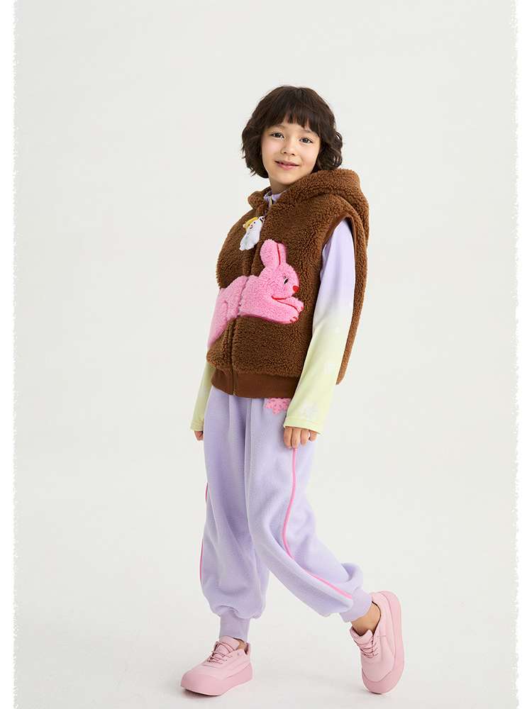 ベスト poco blush | Snowman Tumbler Hooded Fluffy Vest スノーマン フード付き シープボアベスト【mh0020015】