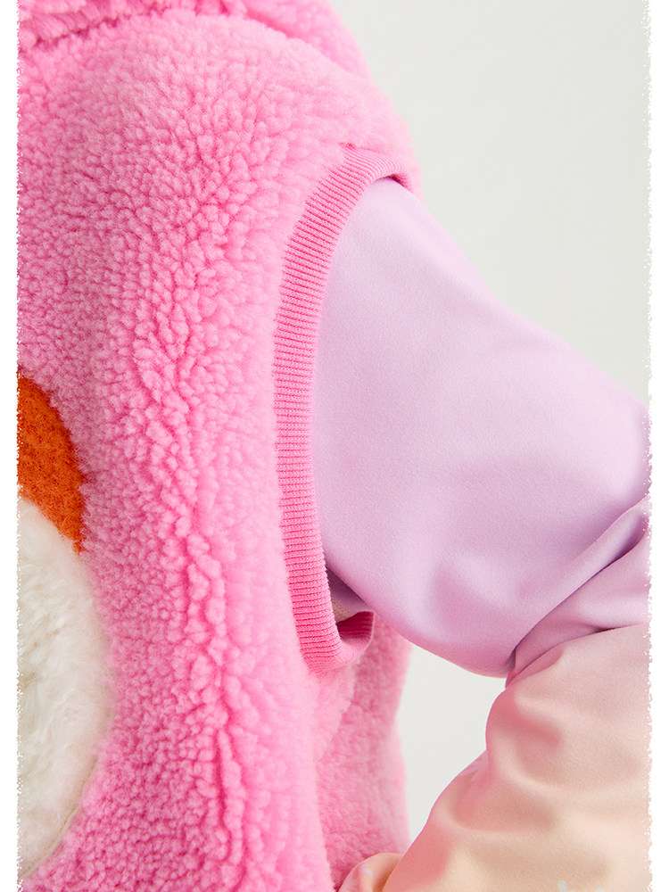 ベスト poco blush | Snowman Tumbler Hooded Fluffy Vest スノーマン フード付き シープボアベスト【mh0020015】