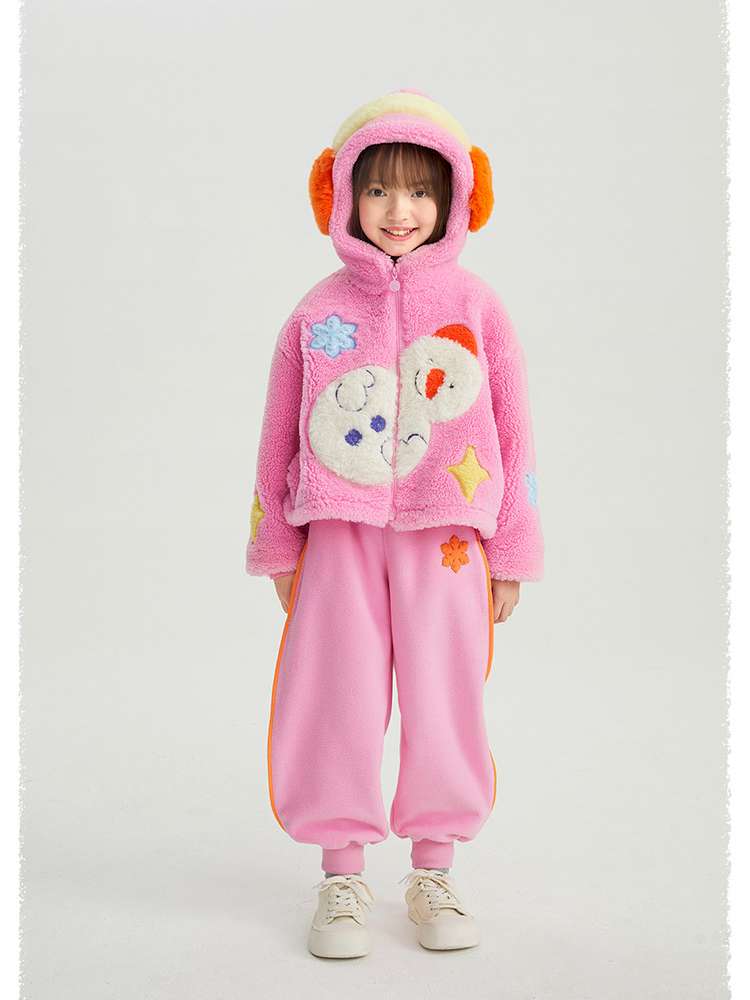 カーディガン・パーカー poco blush | Snowman Tumbler Hooded Furry Coat スノーマン フード付き ボアジャケット【mh0020011】