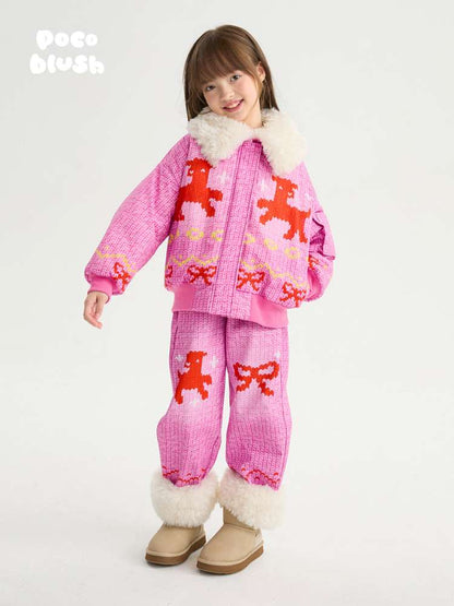 ロングパンツ・スウェットパンツ poco blush | Stick Needle Lamb Fleece Pants シープボア 防風防水 フリースパンツ【mh0020017】