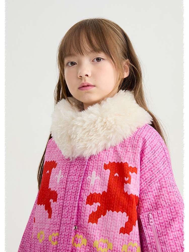 長袖セットアップ poco blush | Stick Needle Lamb Plush Cotton Jacket シープボア 中綿 防風防水ジャケット【mh0020013】