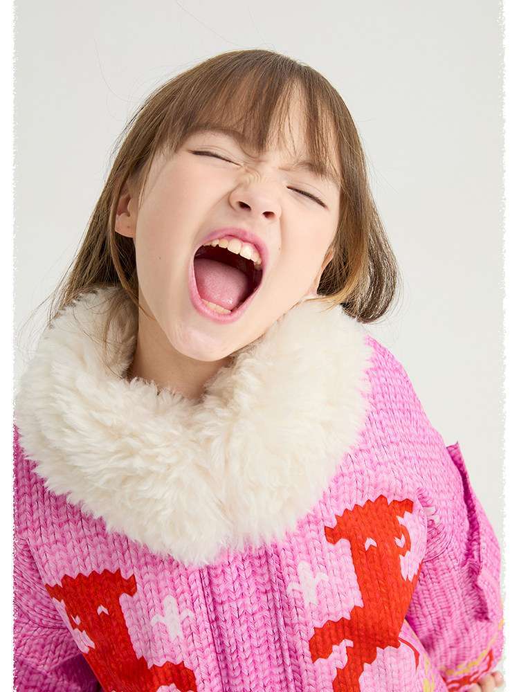 長袖セットアップ poco blush | Stick Needle Lamb Plush Cotton Jacket シープボア 中綿 防風防水ジャケット【mh0020013】