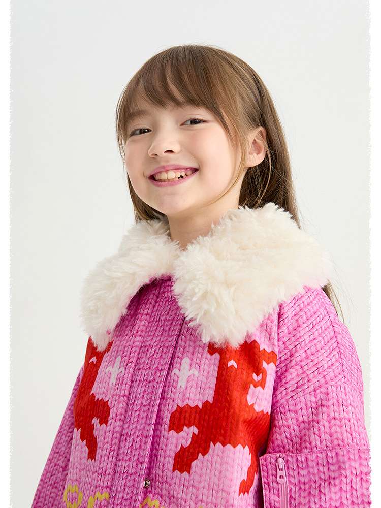 長袖セットアップ poco blush | Stick Needle Lamb Plush Cotton Jacket シープボア 中綿 防風防水ジャケット【mh0020013】