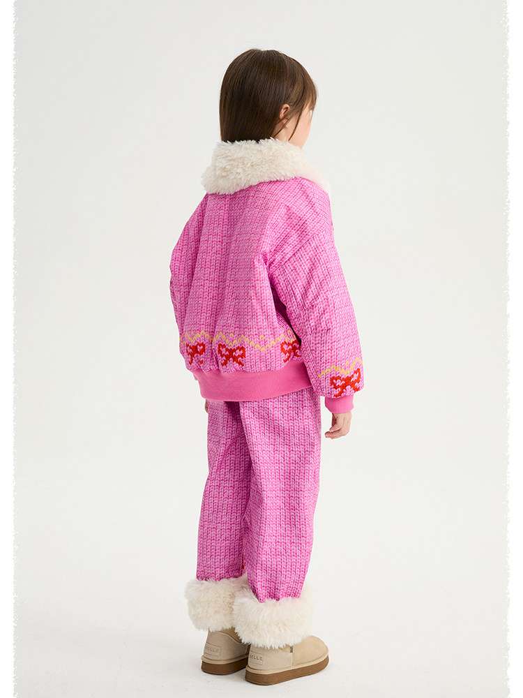 長袖セットアップ poco blush | Stick Needle Lamb Plush Cotton Jacket シープボア 中綿 防風防水ジャケット【mh0020013】