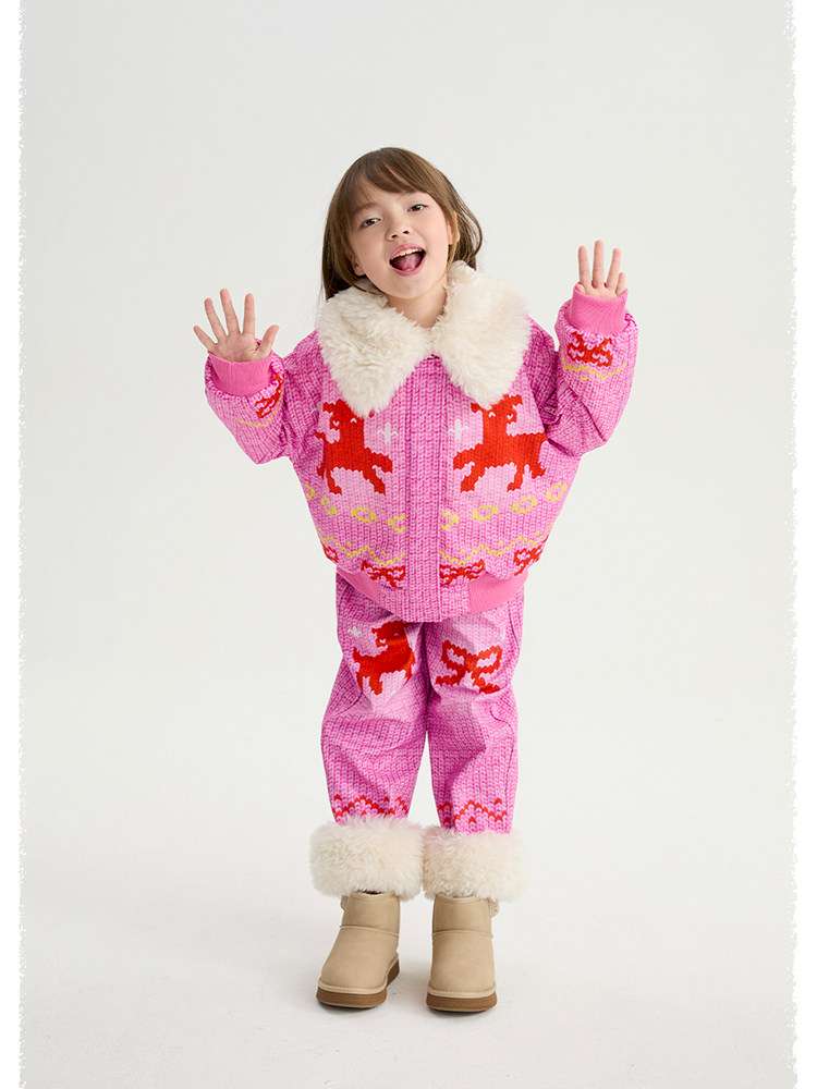 長袖セットアップ poco blush | Stick Needle Lamb Plush Cotton Jacket シープボア 中綿 防風防水ジャケット【mh0020013】