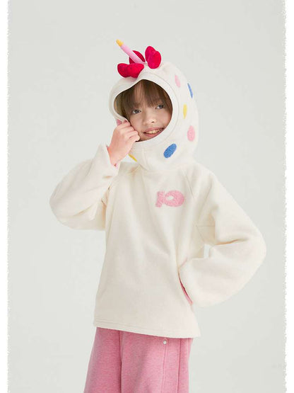 トレーナー・フーディ poco blush | Strawberry Cake Fleece Sweatshirt 立体ドール付き 裏起毛トレーナー【mh0020027】