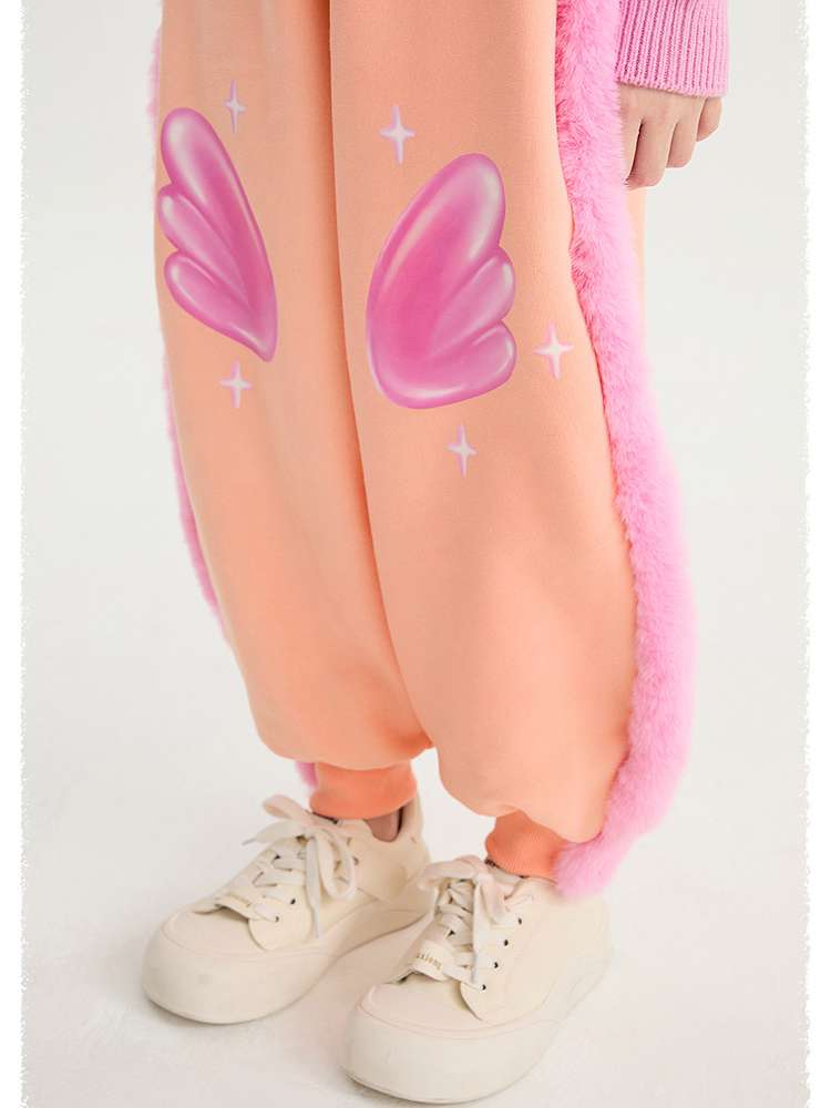 ロングパンツ・スウェットパンツ poco blush | Swan Wings Fleece Sweatpants 裏起毛 スウェットパンツ【mh0020018】