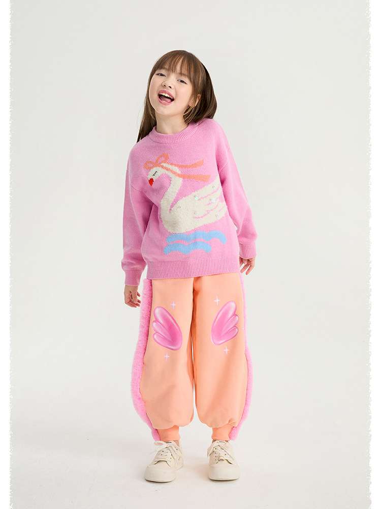 ロングパンツ・スウェットパンツ poco blush | Swan Wings Fleece Sweatpants 裏起毛 スウェットパンツ【mh0020018】