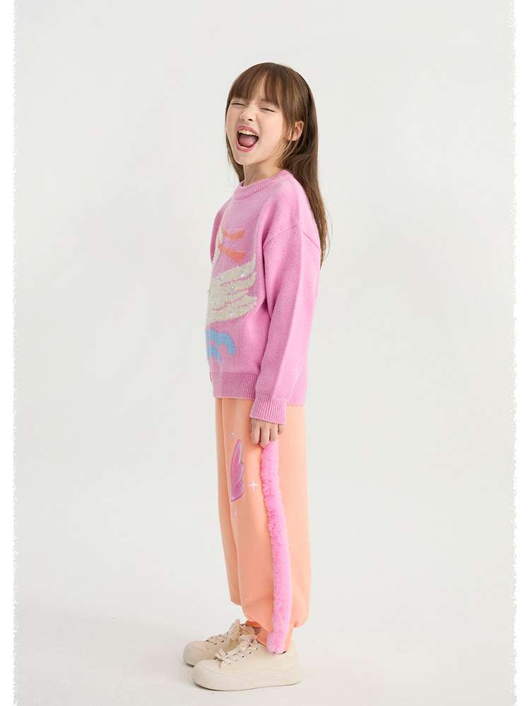 ロングパンツ・スウェットパンツ poco blush | Swan Wings Fleece Sweatpants 裏起毛 スウェットパンツ【mh0020018】