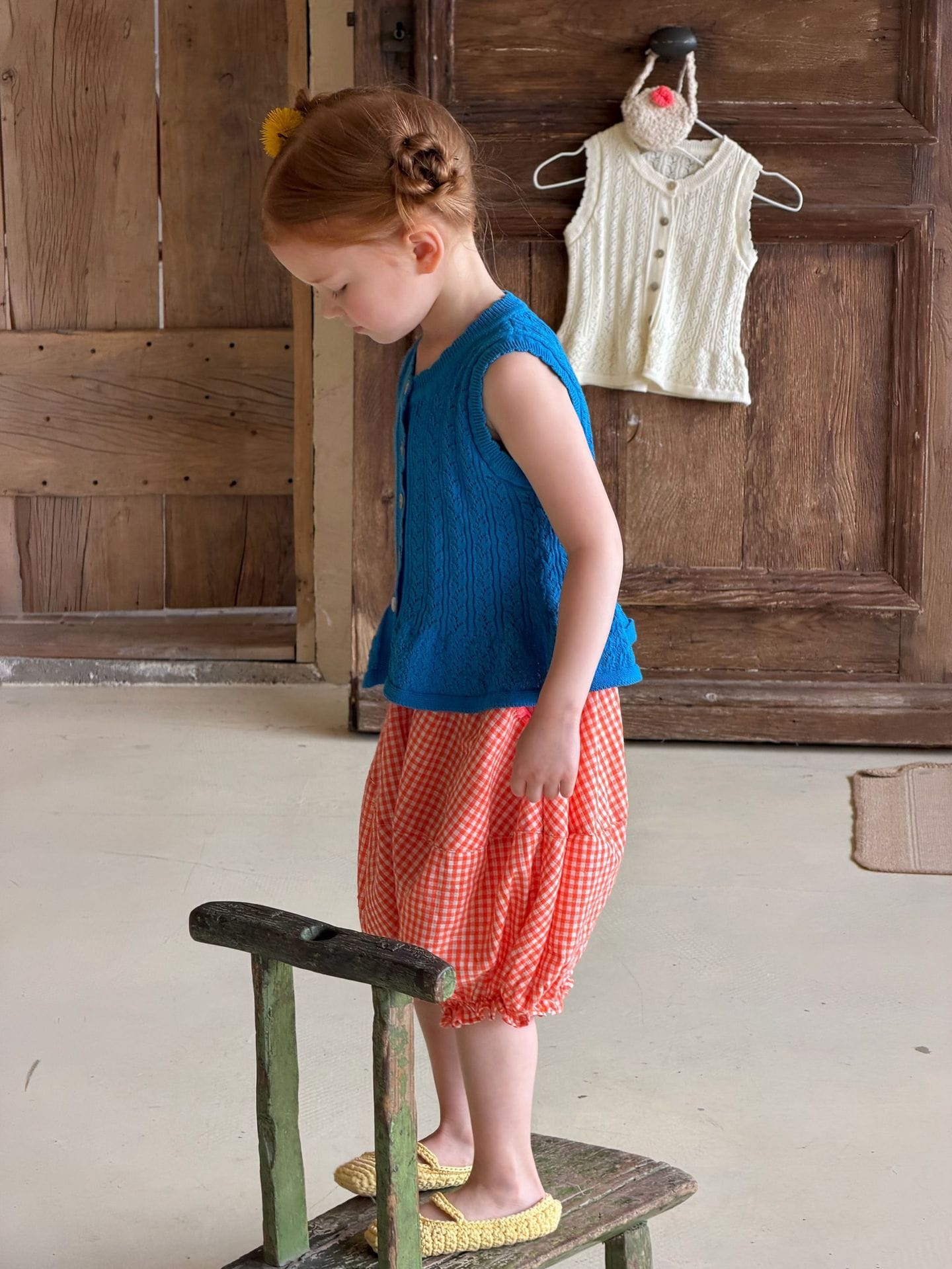 Pointelle Knit Vest アイレット ノースリーブトップス【mh0013054】 Jianzidan タンクトップ・キャミソール・ノースリーブトップス