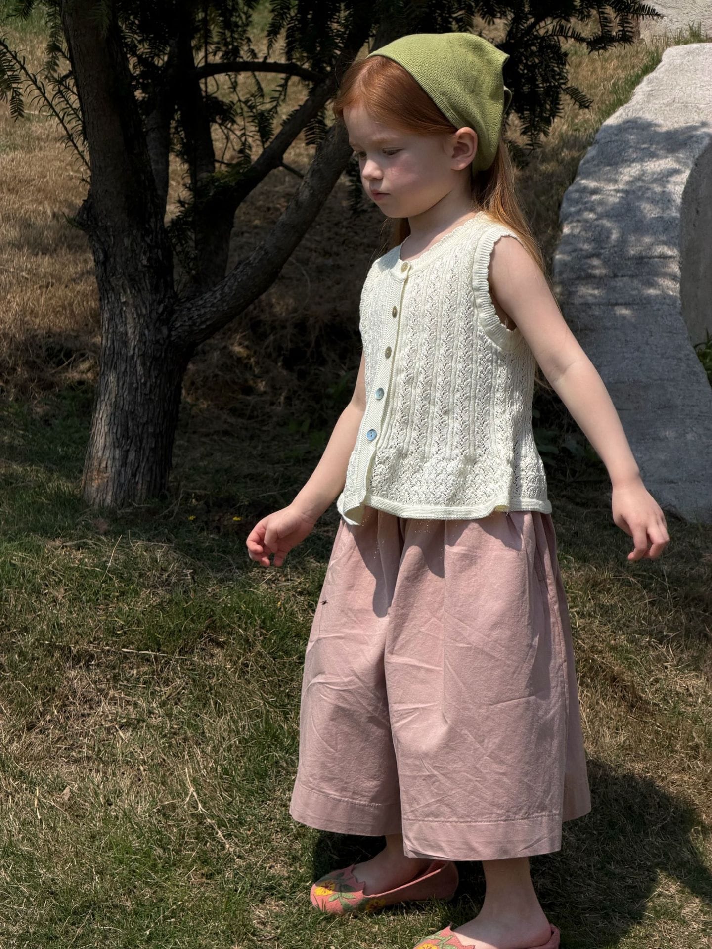 Pointelle Knit Vest アイレット ノースリーブトップス【mh0013054】 Jianzidan タンクトップ・キャミソール・ノースリーブトップス