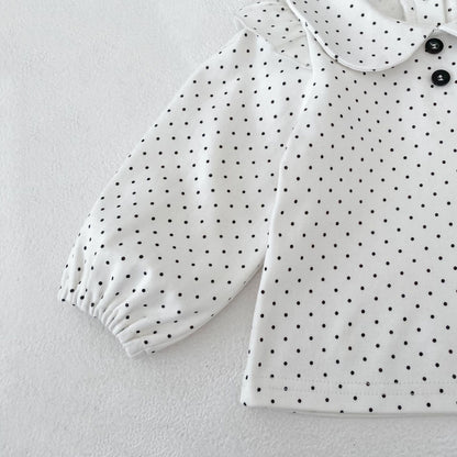 Polka Dot Blouse & Pants Set ドット柄 ブラウスセットアップ【mh0012398】 Engepapa