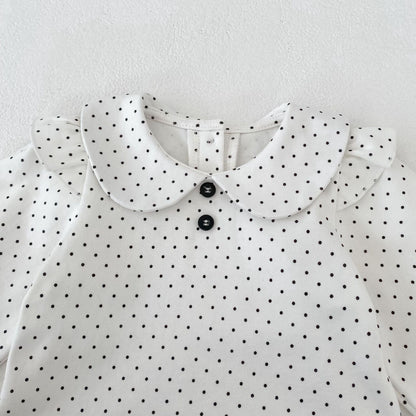 Polka Dot Blouse & Pants Set ドット柄 ブラウスセットアップ【mh0012398】 Engepapa