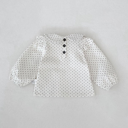 Polka Dot Blouse & Pants Set ドット柄 ブラウスセットアップ【mh0012398】 Engepapa