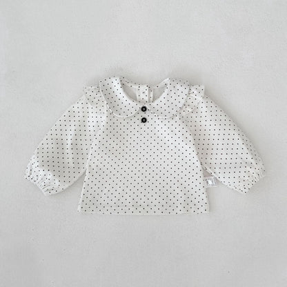 Polka Dot Blouse & Pants Set ドット柄 ブラウスセットアップ【mh0012398】 Engepapa