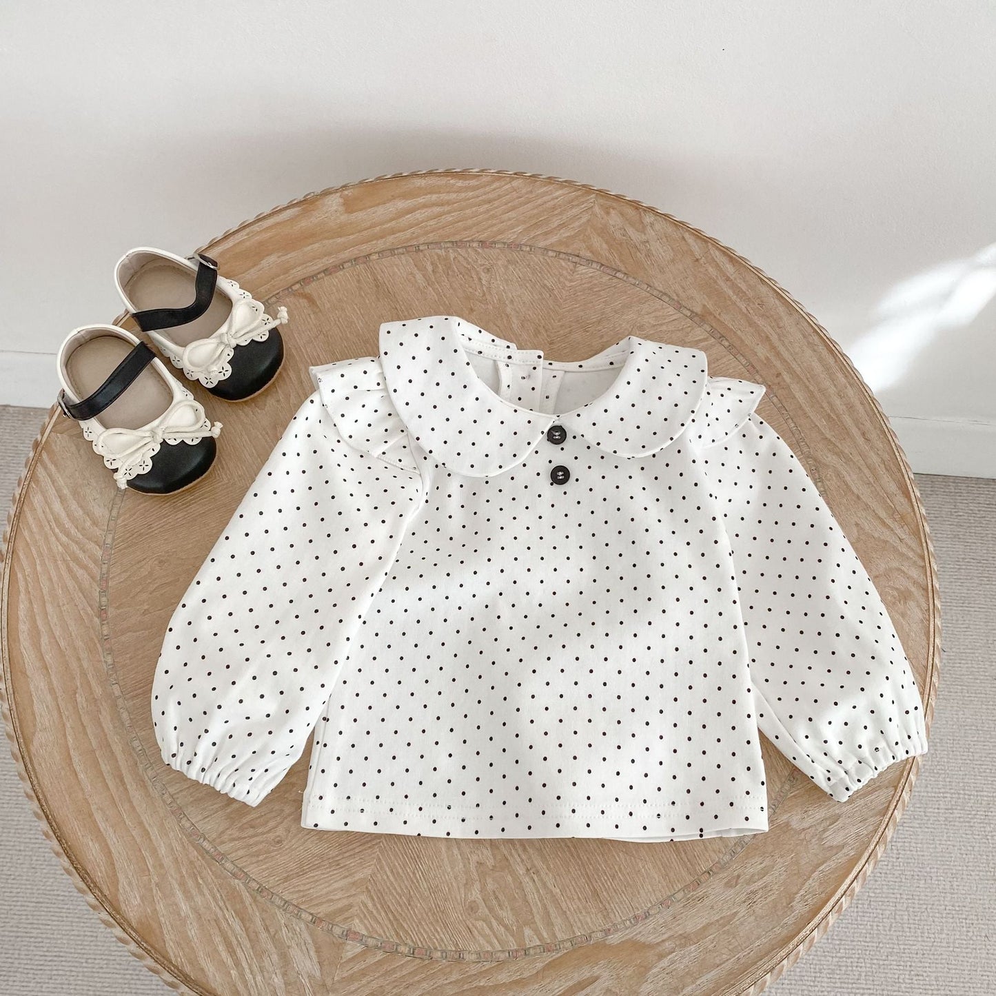 Polka Dot Blouse & Pants Set ドット柄 ブラウスセットアップ【mh0012398】 Engepapa
