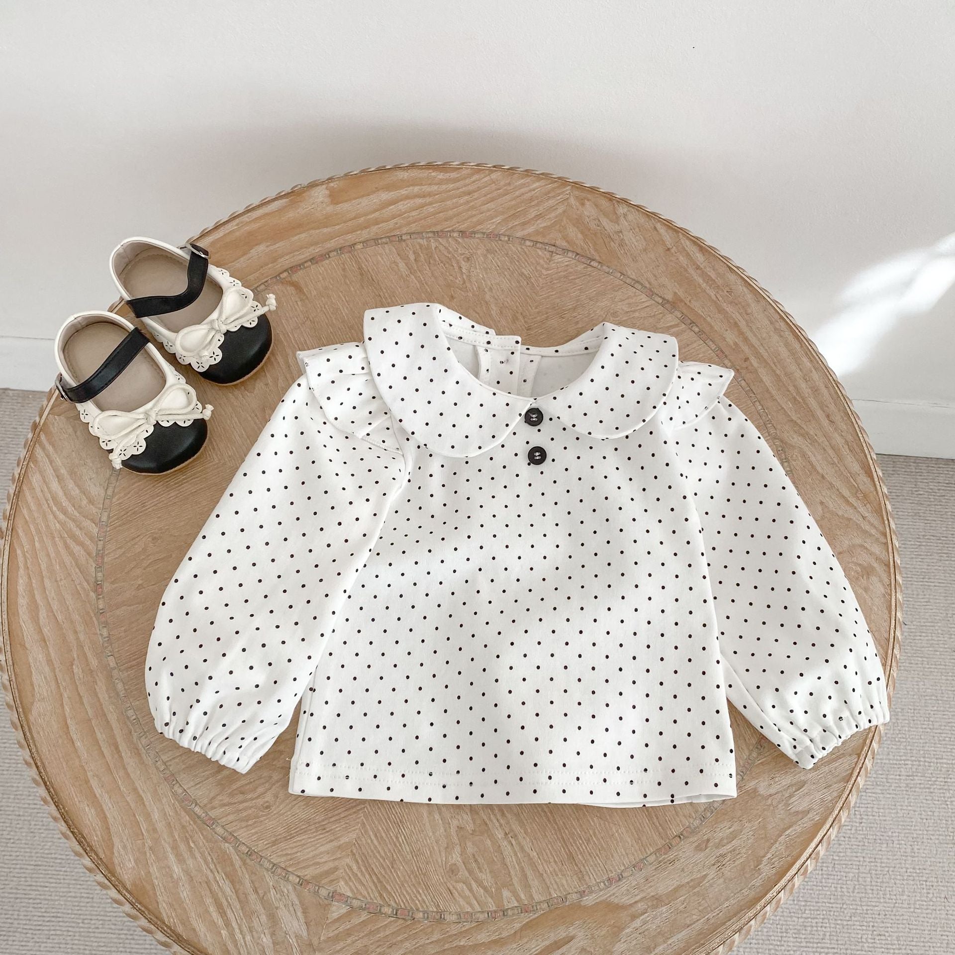 Polka Dot Blouse & Pants Set ドット柄 ブラウスセットアップ【mh0012398】 Engepapa