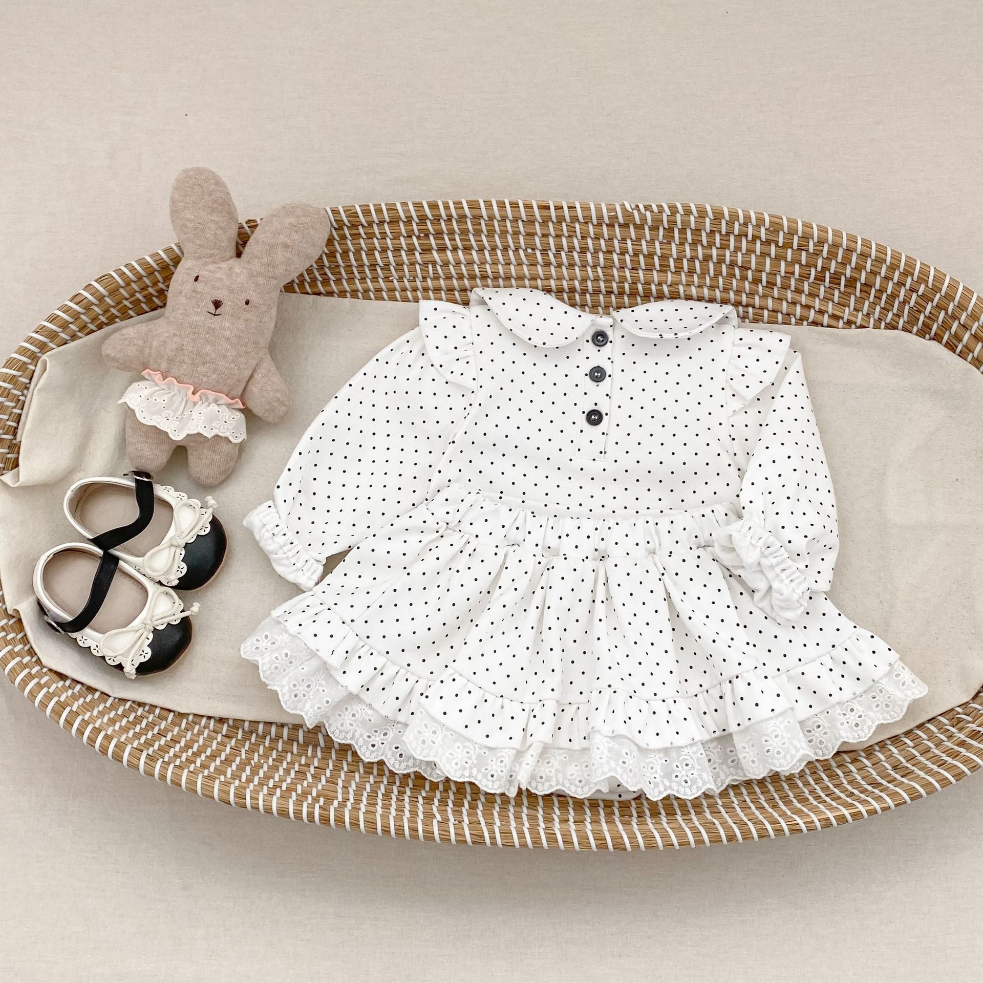 Polka Dot Blouse & Pants Set ドット柄 ブラウスセットアップ【mh0012398】 Engepapa