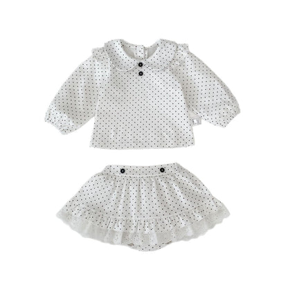 Polka Dot Blouse & Pants Set ドット柄 ブラウスセットアップ【mh0012398】 Engepapa