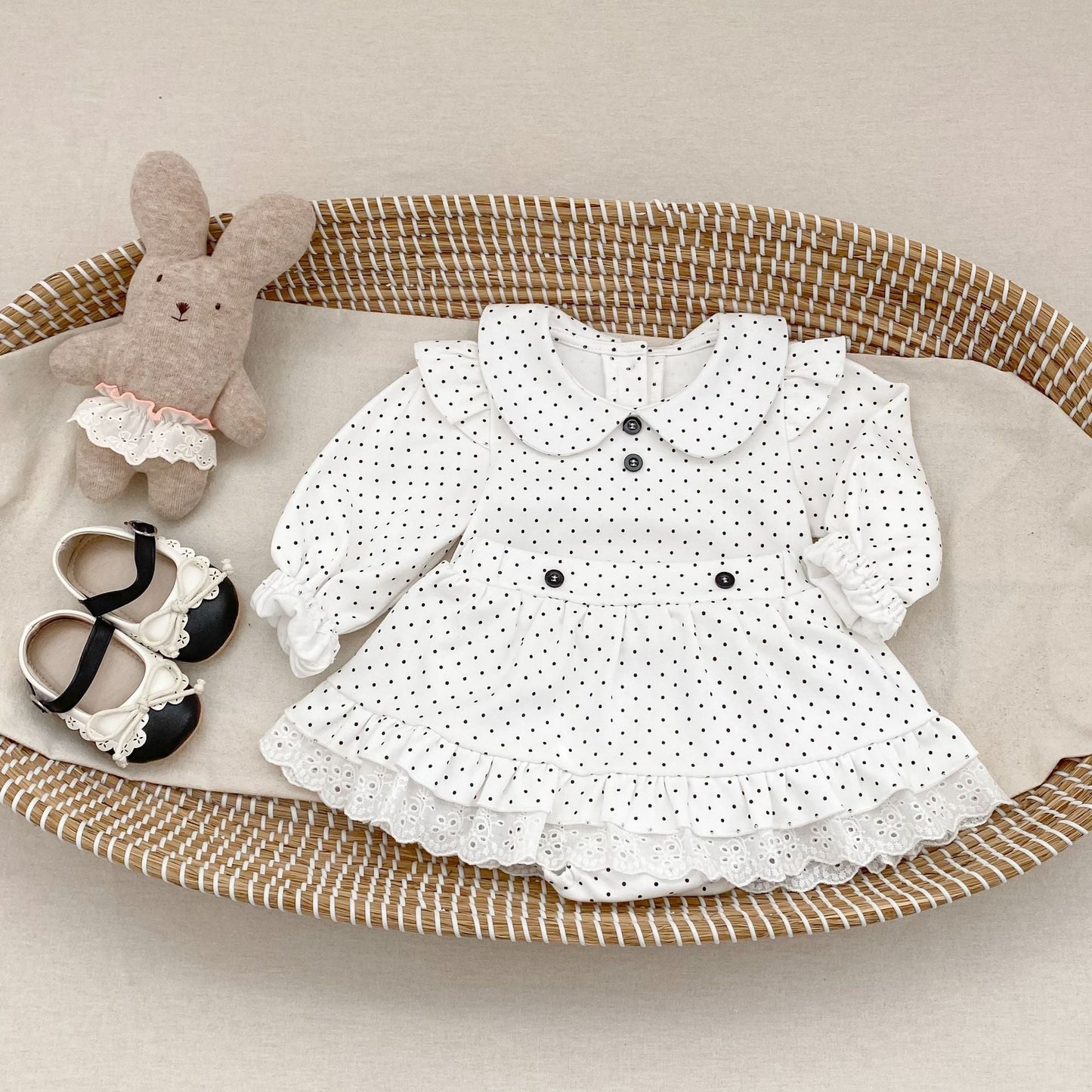 Polka Dot Blouse & Pants Set ドット柄 ブラウスセットアップ【mh0012398】 Engepapa