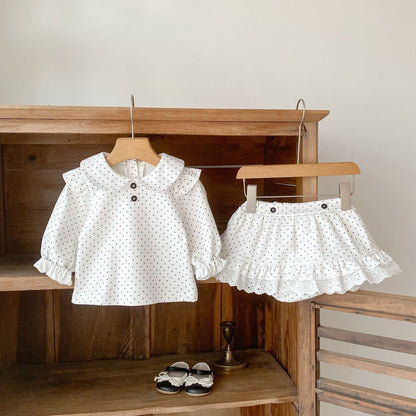 Polka Dot Blouse & Pants Set ドット柄 ブラウスセットアップ【mh0012398】 Engepapa