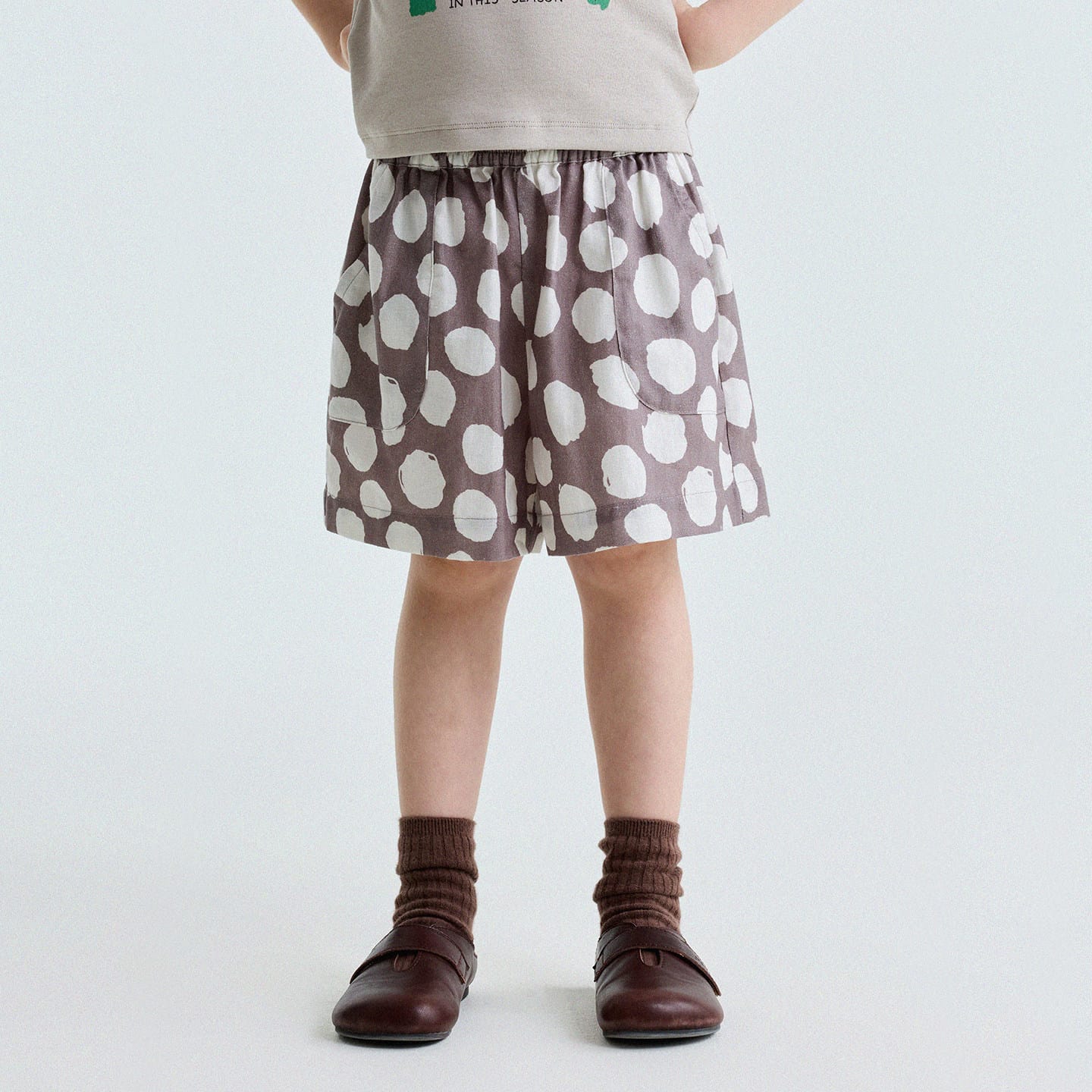 Polka Dot Cotton Linen Breathable Shorts ドット柄 ショートパンツ【mh0013206】 Dot / 90cm yunerma ハーフパンツ・ショートパンツ