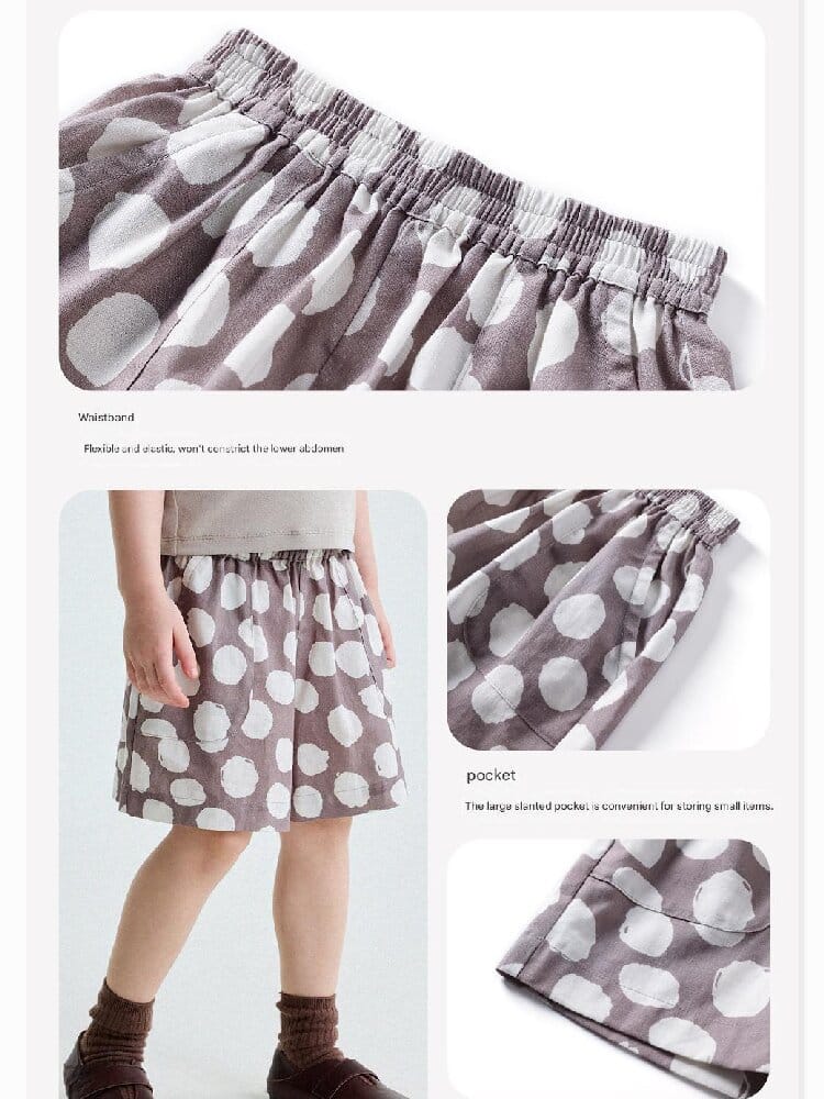 Polka Dot Cotton Linen Breathable Shorts ドット柄 ショートパンツ【mh0013206】 yunerma ハーフパンツ・ショートパンツ