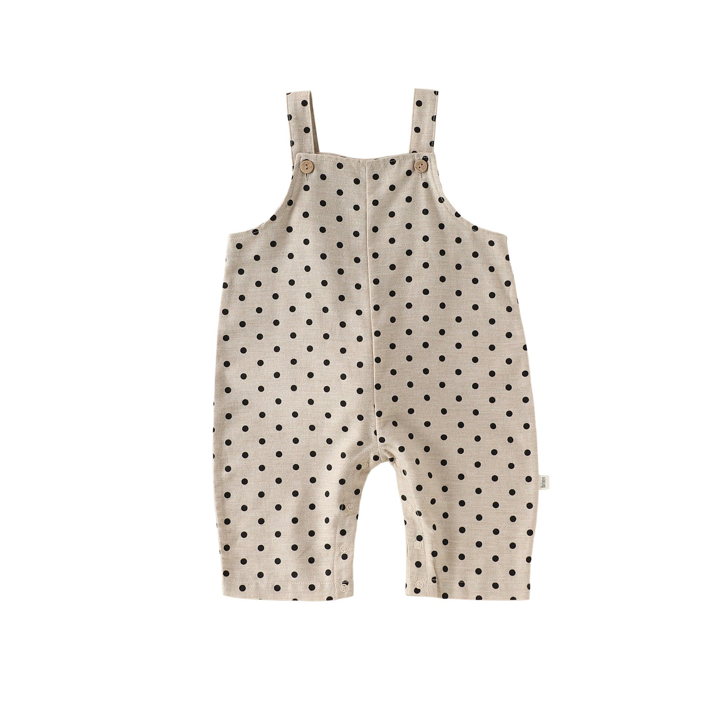 Polka Dot Cotton Overalls ドット柄 オーバーオール【mh0012340】 73CM / apricot mamahalo shop