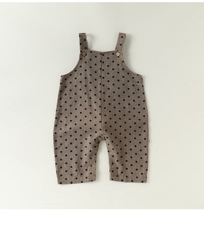 Polka Dot Cotton Overalls ドット柄 オーバーオール【mh0012340】 Beitaoya